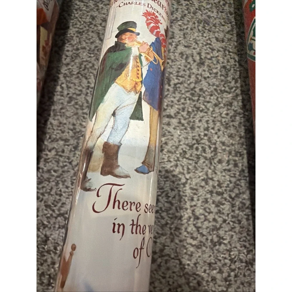 Vtg Christmas Wrapping Paper Rolls Lot 7 New Sealed Cleo, Norcross, Gibson, Hugg